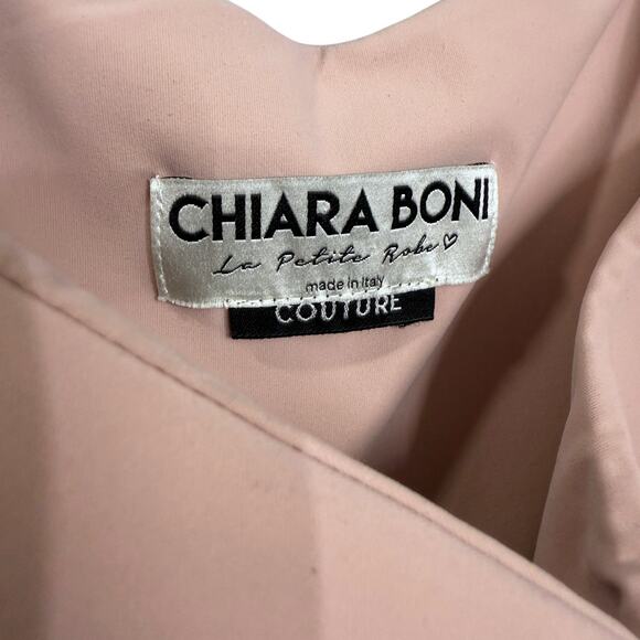 Chiara Boni Size Italian 52 Lady Illusion Maxi Dress Blush Pink Formal Gown‎ - Picture 7 of 13